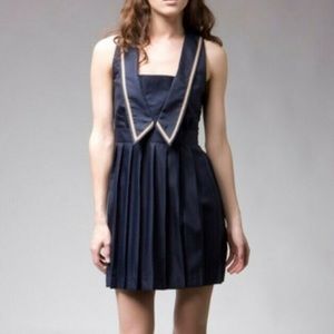 Dear Creatures Sailor Navy Pleated Dress